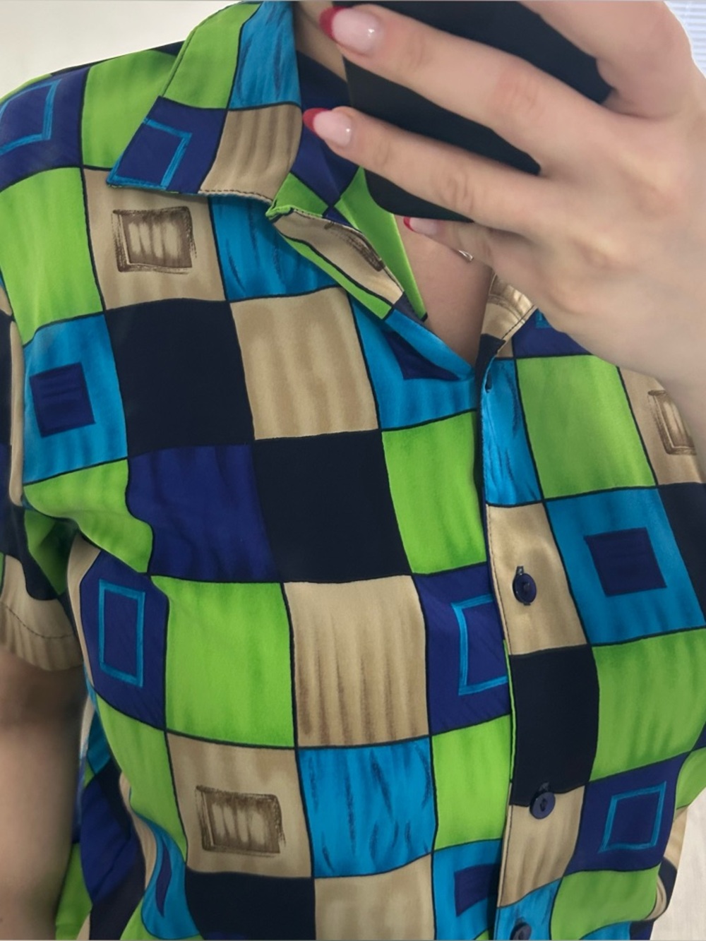 notations vintage button down blouse - Picture 2 of 3
